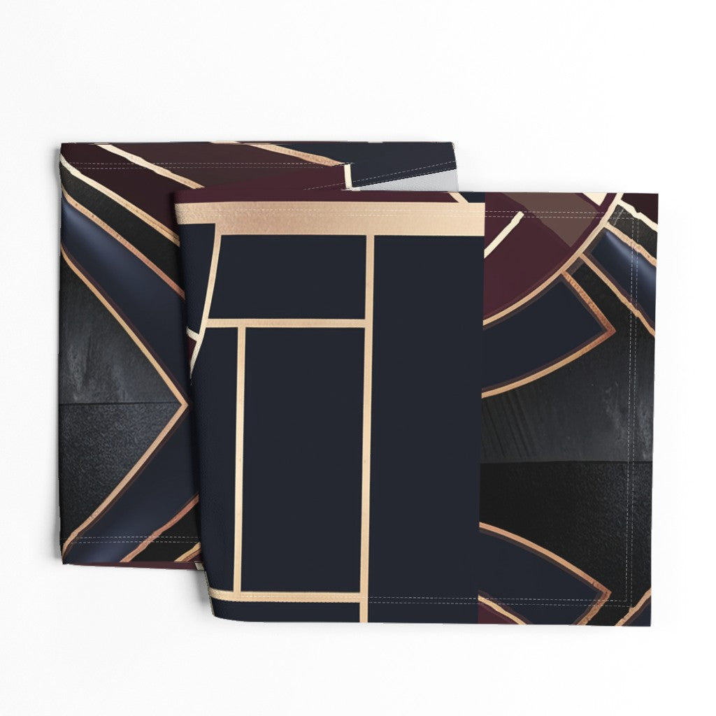 Fabric in Gatsby Nights Art Deco Geometric Seamless Pattern table runner