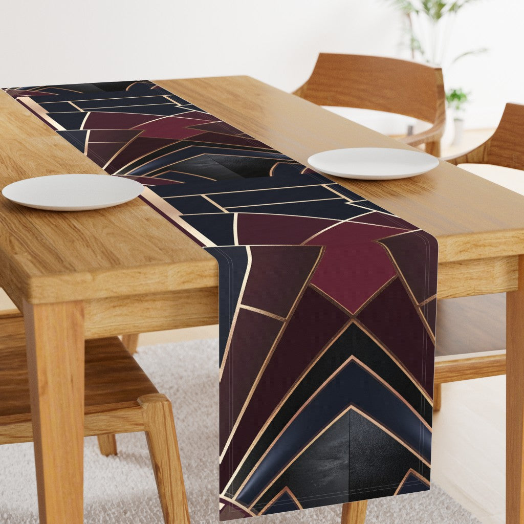 Fabric in Gatsby Nights Art Deco Geometric Seamless Pattern table runner