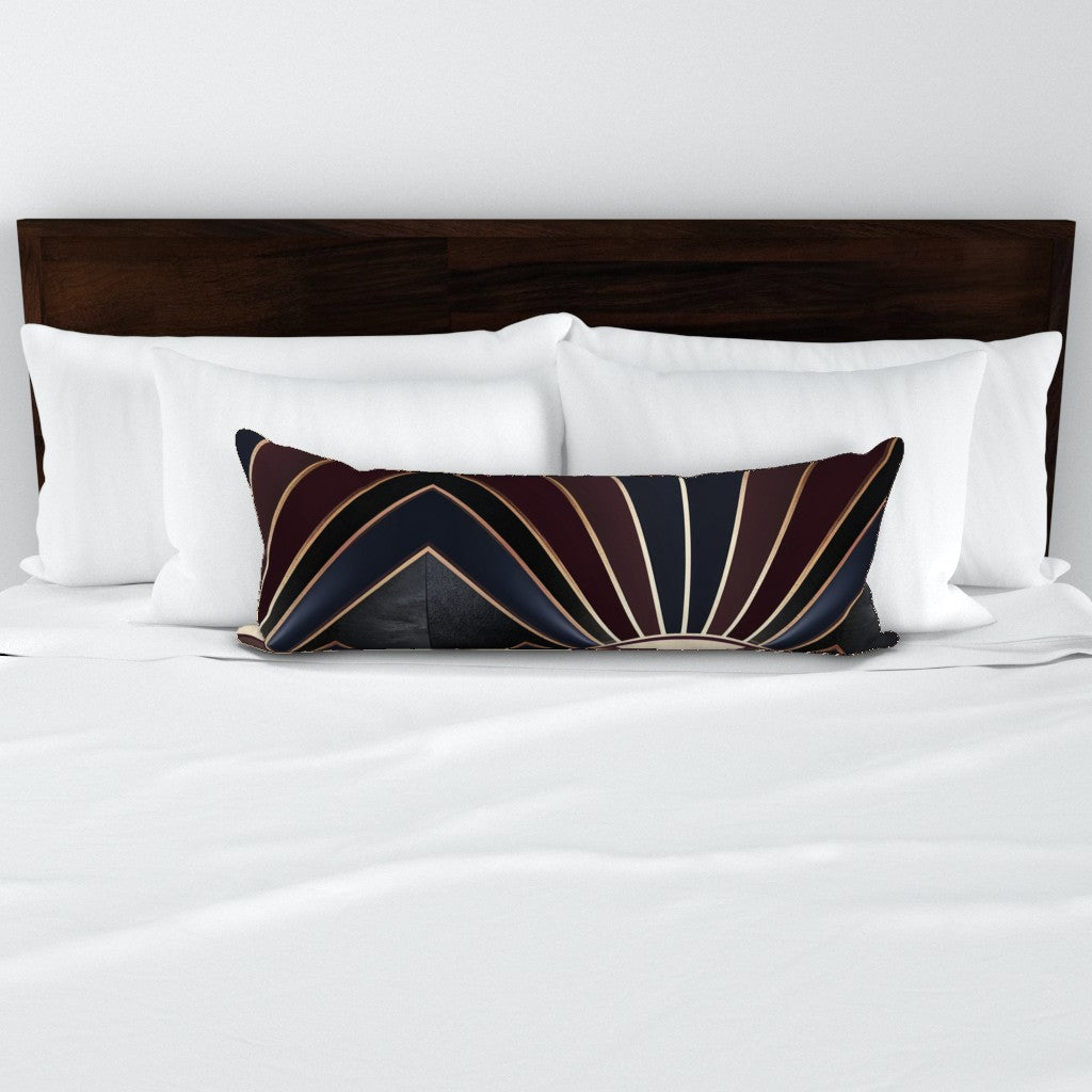 Fabric in Gatsby Nights Art Deco Geometric Seamless Pattern throw pillow