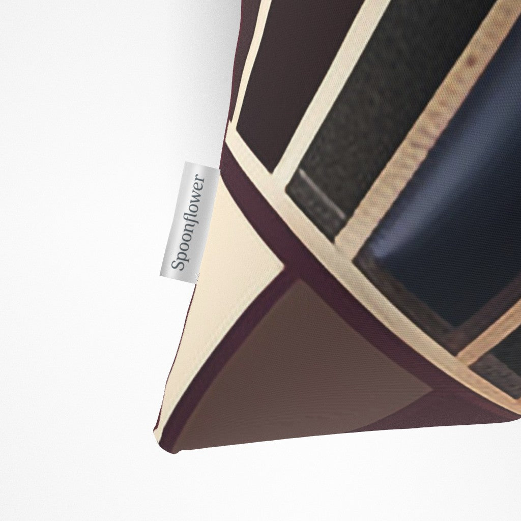 Fabric in Gatsby Nights Art Deco Geometric Seamless Pattern throw pillow