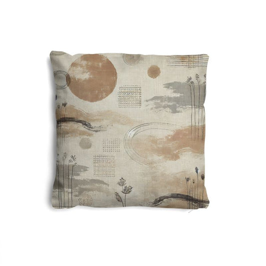 Pillow Set – “Rustling Fields” Japandi Abstract Design