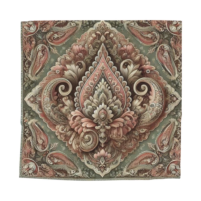 Ornate Bloom 100% Silk Bandana