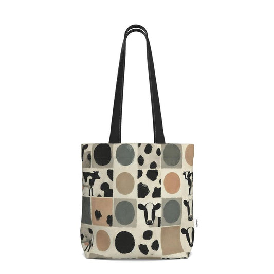Modern Brushed Cowhide – Minimalist Spot Pattern tote bag