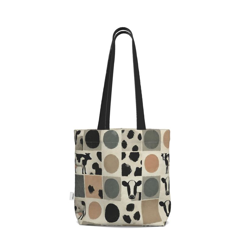 Modern Brushed Cowhide – Minimalist Spot Pattern tote bag