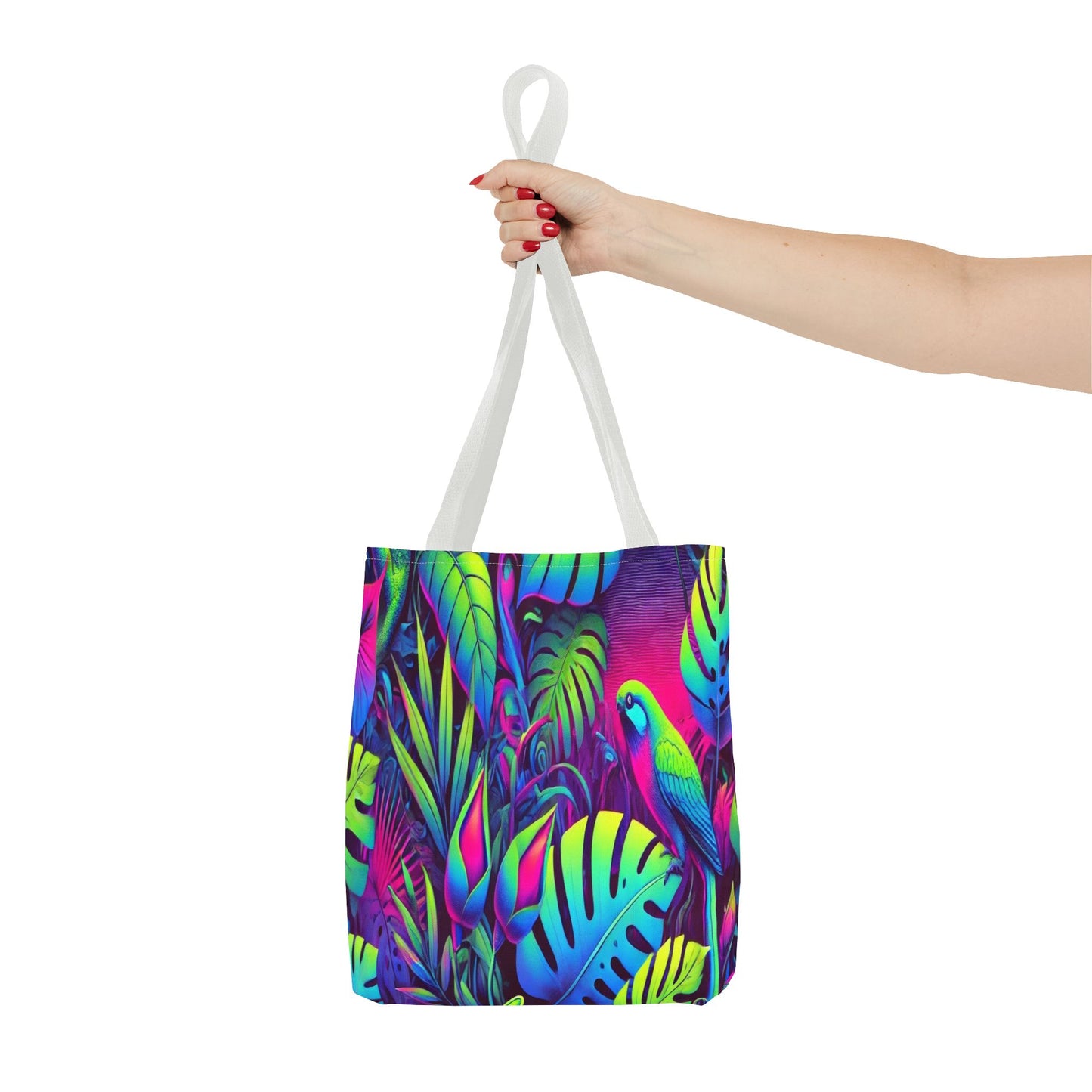 Colorful Tropical Tote Bag, Beach Bag, Eco-Friendly Shopping Carryall, Summer Vibes, Gift for Nature Lovers