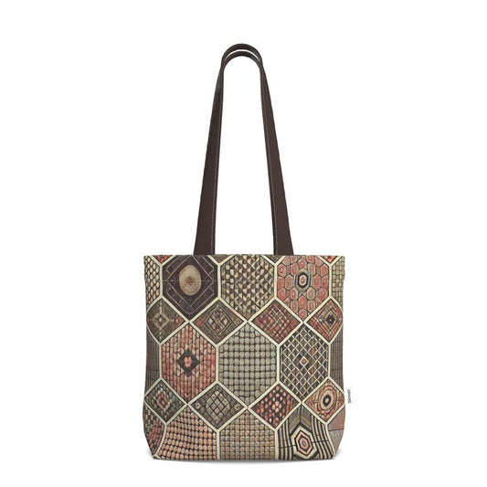 Muted Geometry Luxe everyday tote bag