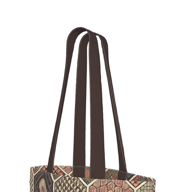 Muted Geometry Luxe everyday tote bag