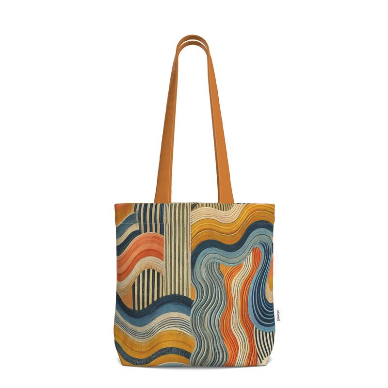 Sunlit Joy Painterly Stripes in Motion Everyday Tote Bag