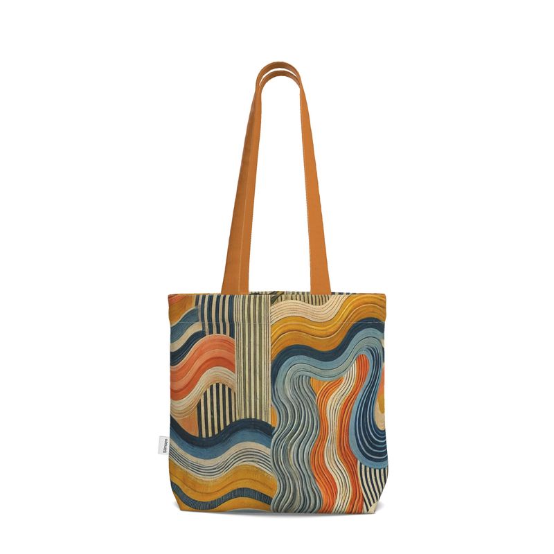 Sunlit Joy Painterly Stripes in Motion Everyday Tote Bag