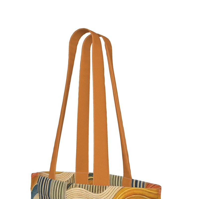 Sunlit Joy Painterly Stripes in Motion Everyday Tote Bag