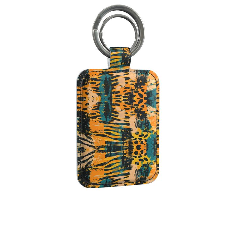 Savanna Graffiti Leather Keyring