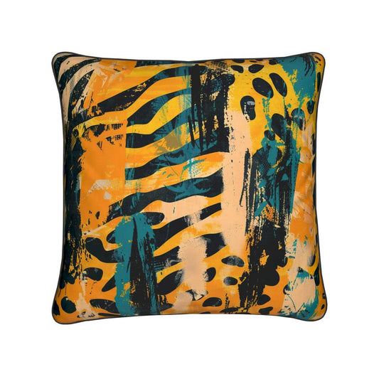 Savanna Graffiti Cushion Bold, Artistic, and Wildly Expressive