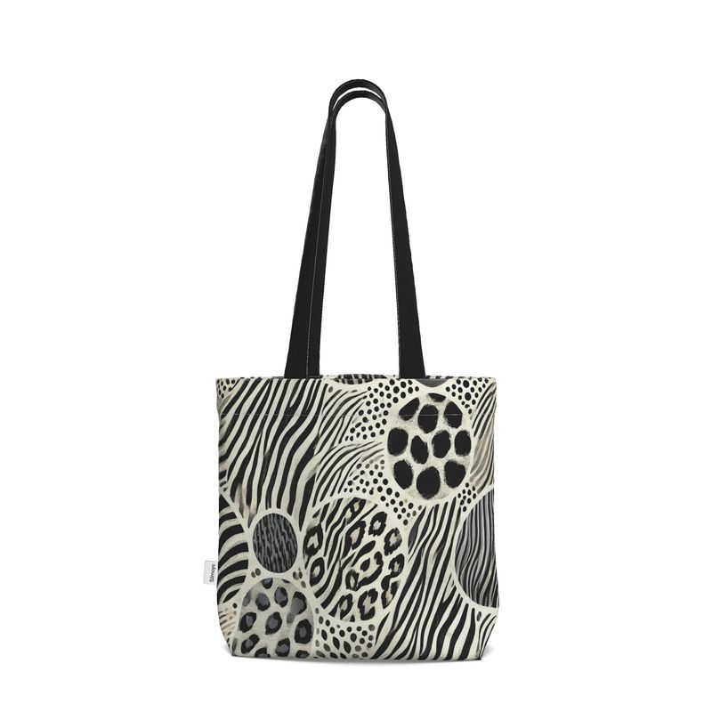 Wild Harmony – Zebra & Leopard Fusion Everyday tote bag