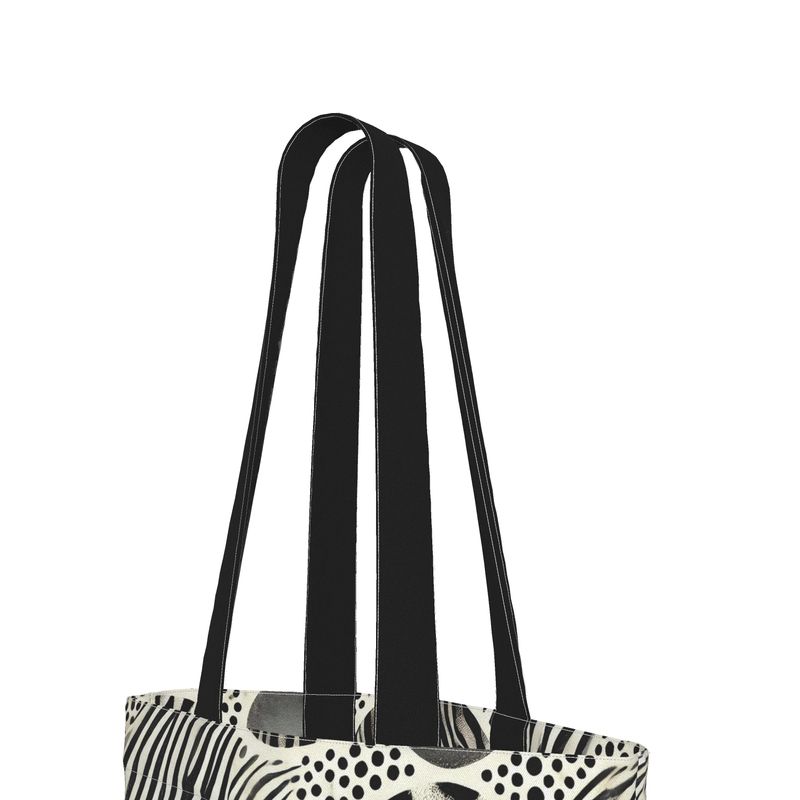 Wild Harmony – Zebra & Leopard Fusion Everyday tote bag