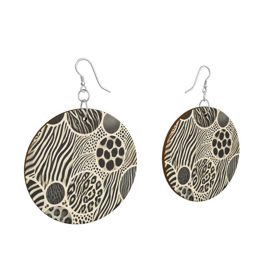 Wooden Earrings Organic Shapes