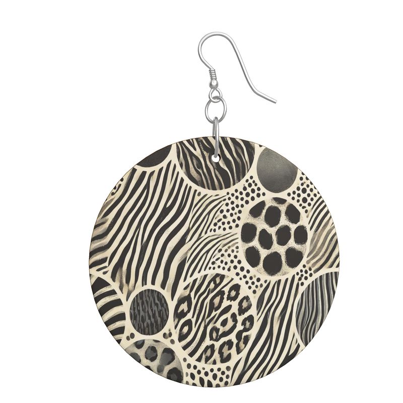 Wooden Earrings Organic Shapes