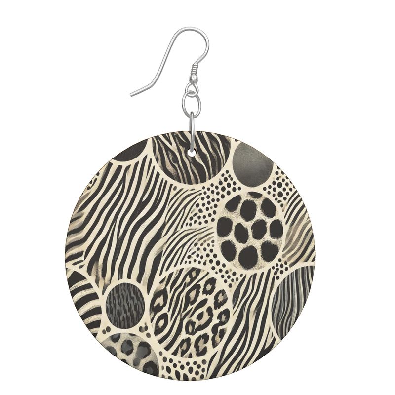 Wooden Earrings Organic Shapes