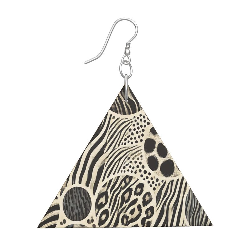 Wooden Earrings Geometric Shapes