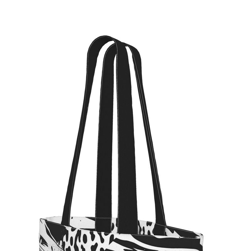 Savage Flow – Abstract Zebra & Leopard Fusion everyday tote bag