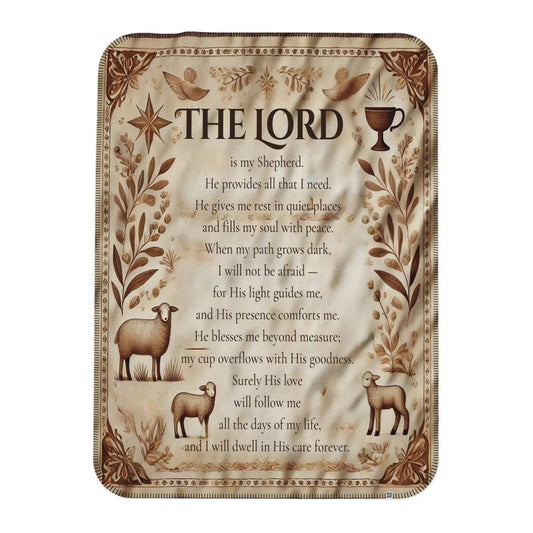 The Lord is my shepherd single layer blanket