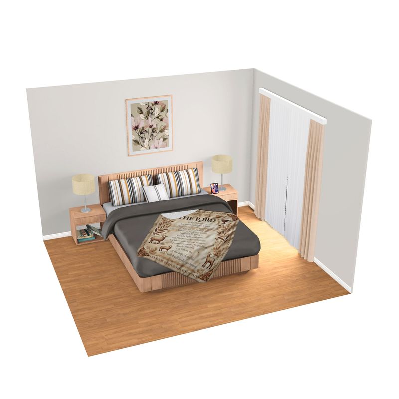 The Lord is my shepherd single layer blanket