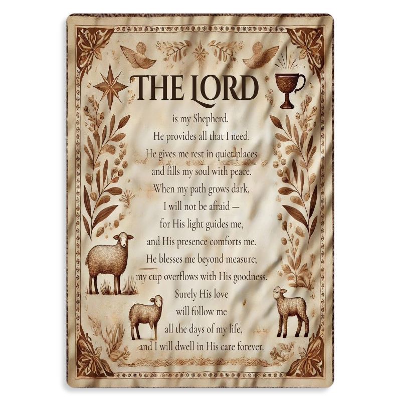 The Lord Is My Shepherd” Inspirational Psalm Poster