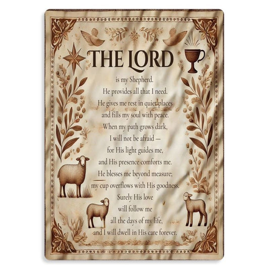 The Lord Is My Shepherd” Inspirational Psalm Poster
