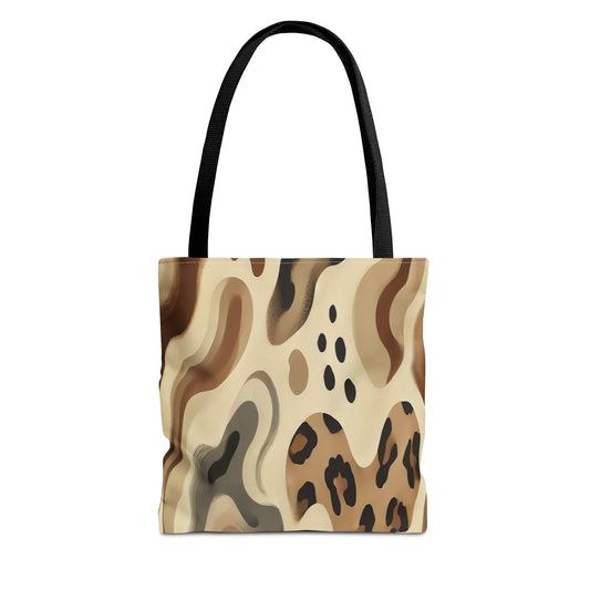 Stylish Abstract Tote Bag, Trendy Carryall, Chic Shopper, Animal Print Handbag, Ideal Gift for Fashion Lovers