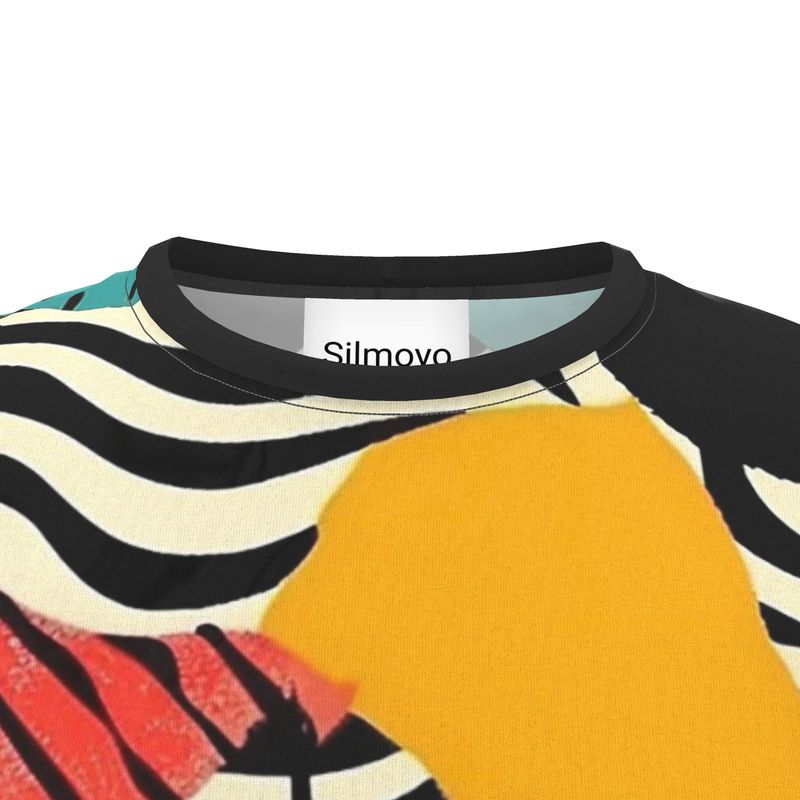 Waves of colour and motion cut and sew all over print Unisex T-shirt