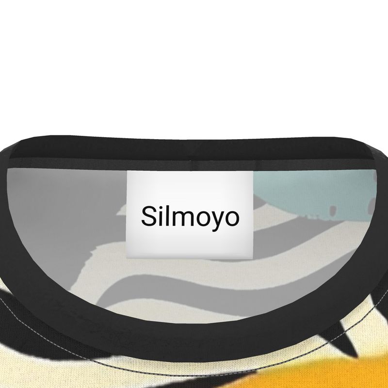 Waves of colour and motion cut and sew all over print Unisex T-shirt