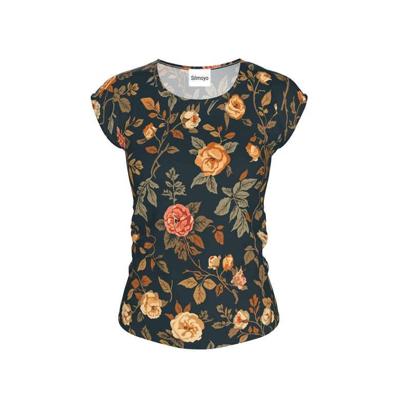 Midnight Blooms Ladies Loose Fit T-Shirt