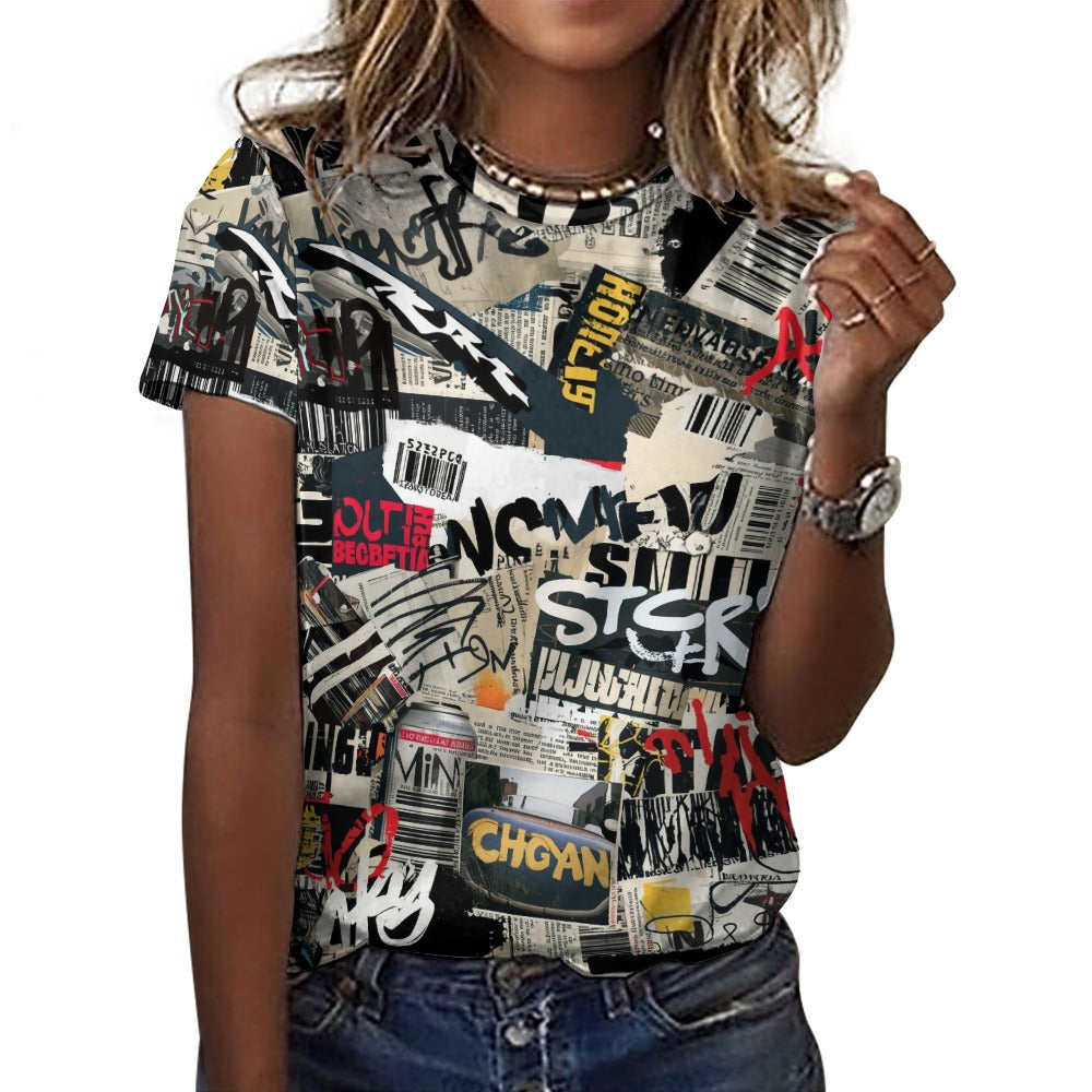 Street code Collage Women's 100% Cotton T-Shirt