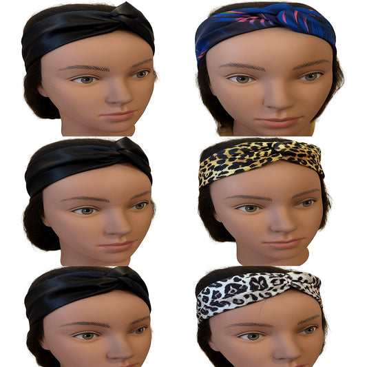 Handmade Satin Twisted Headband Set – Pack of 2 (3 Variations)