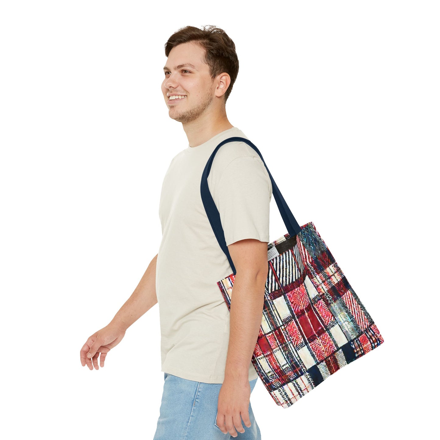 Cozy Plaid Tote Bag, Stylish Shopping Bag, Eco-Friendly Gift, Fall Accessory, Perfect for Everyday Use