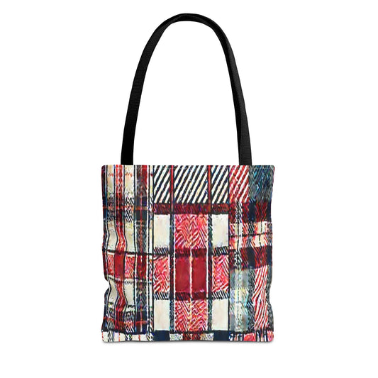 Cozy Plaid Tote Bag, Stylish Shopping Bag, Eco-Friendly Gift, Fall Accessory, Perfect for Everyday Use