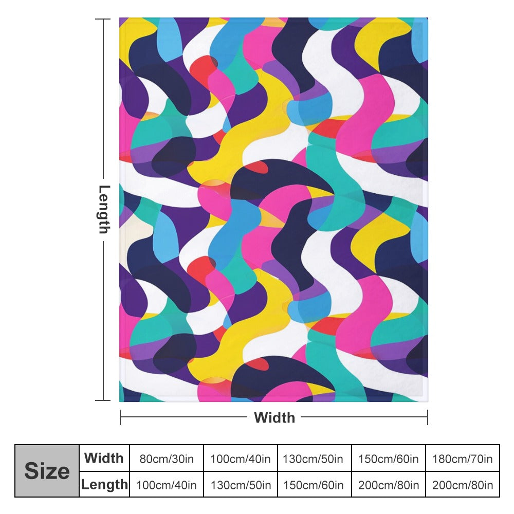 Dopamine wave Ultra-Soft Flannel Blanket Multiple Sizes