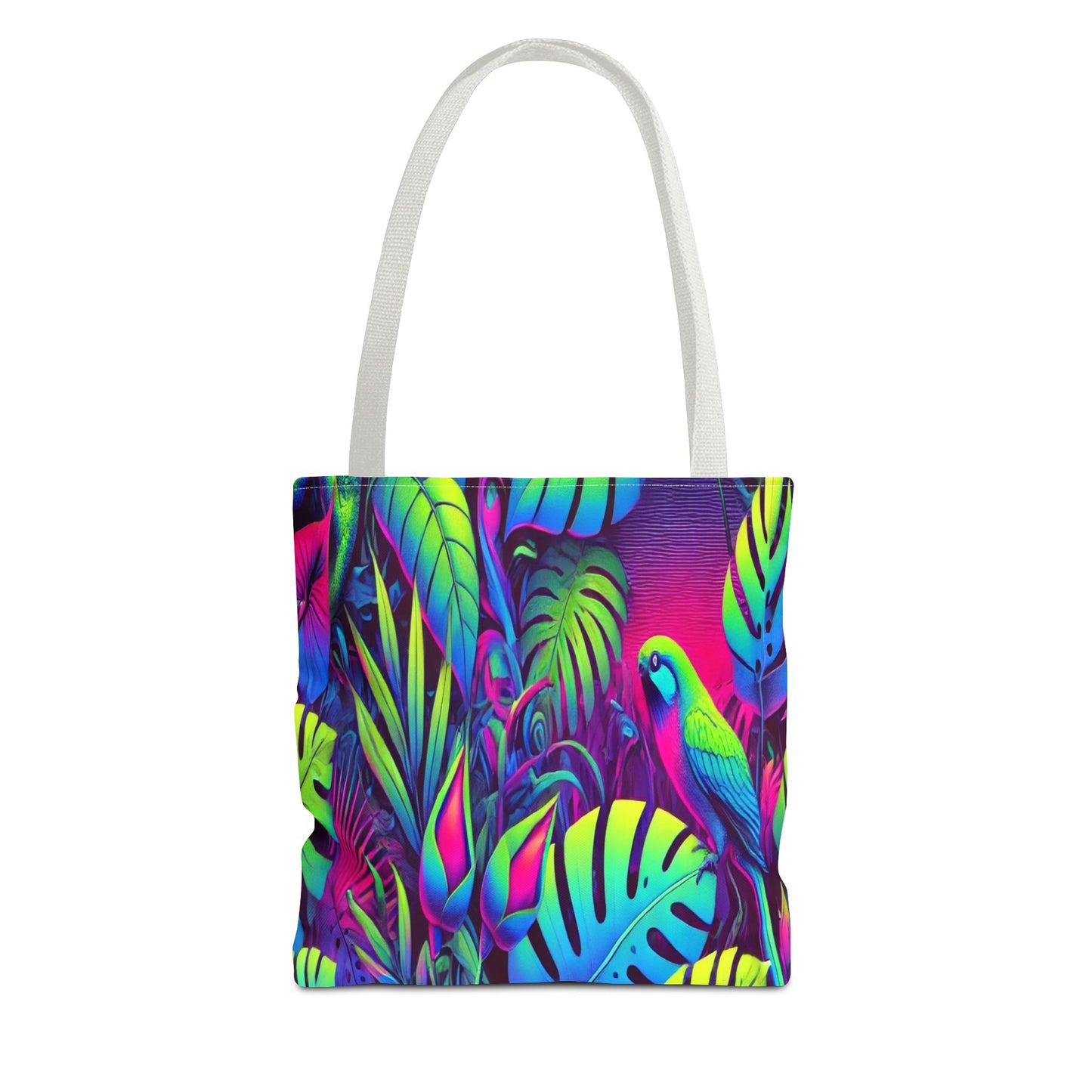 Colorful Tropical Tote Bag, Beach Bag, Eco-Friendly Shopping Carryall, Summer Vibes, Gift for Nature Lovers