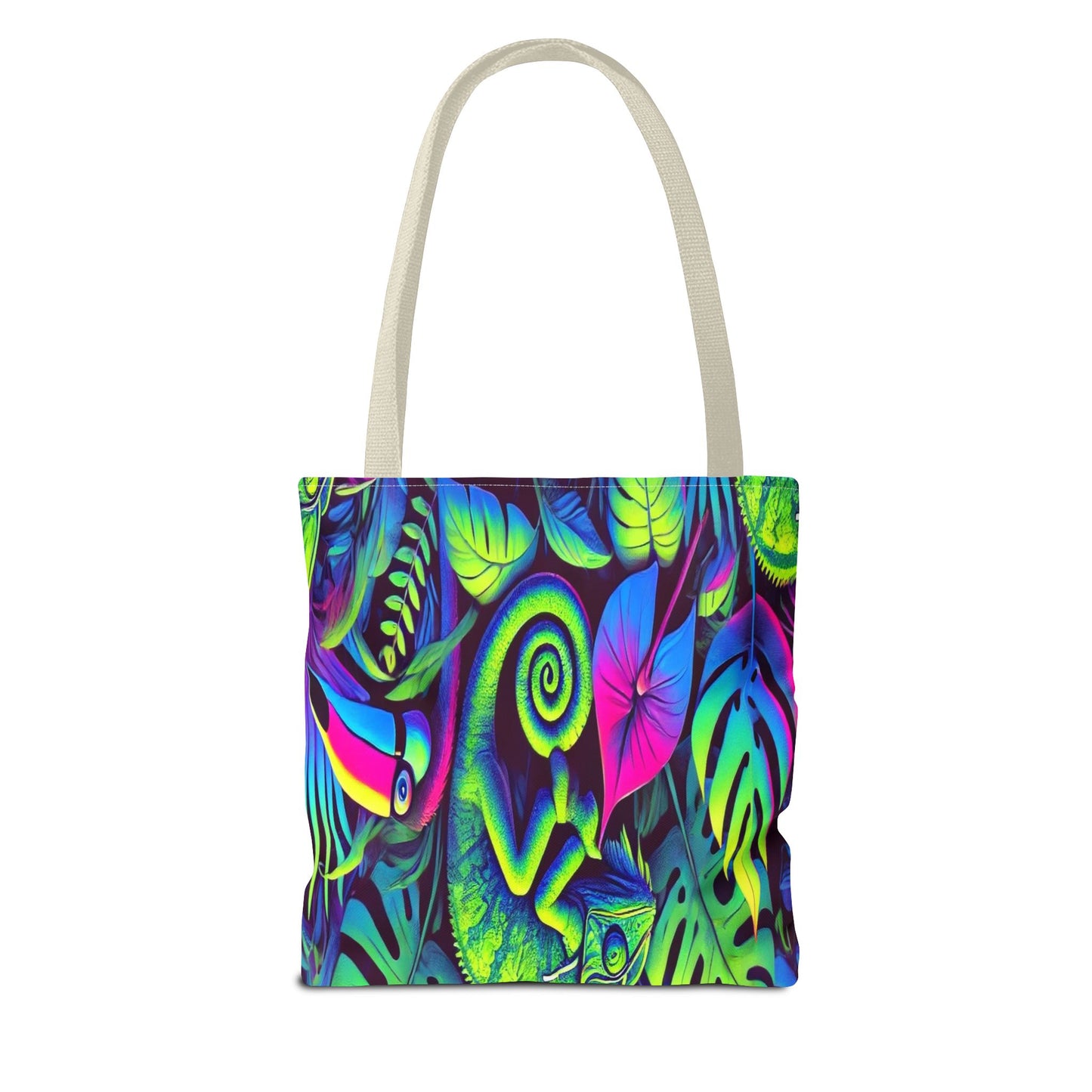 Colorful Tropical Tote Bag, Beach Bag, Eco-Friendly Shopping Carryall, Summer Vibes, Gift for Nature Lovers