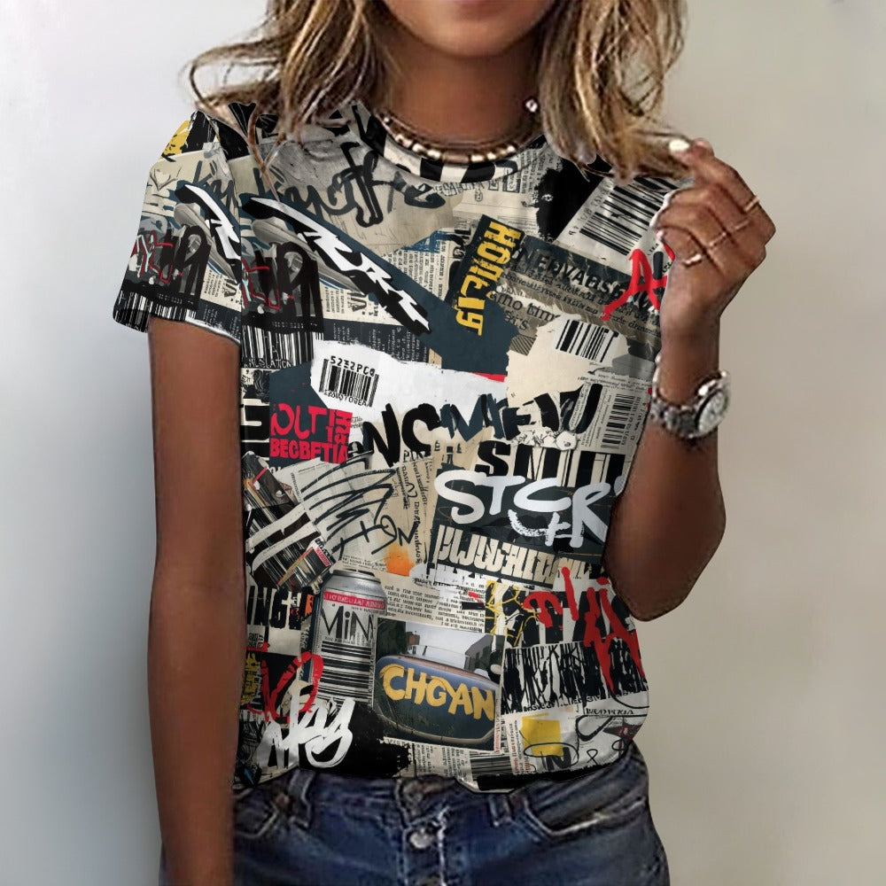 Street code Collage Women's 100% Cotton T-Shirt