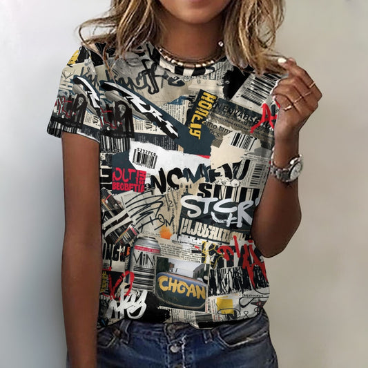 Street code Collage Women's 100% Cotton T-Shirt