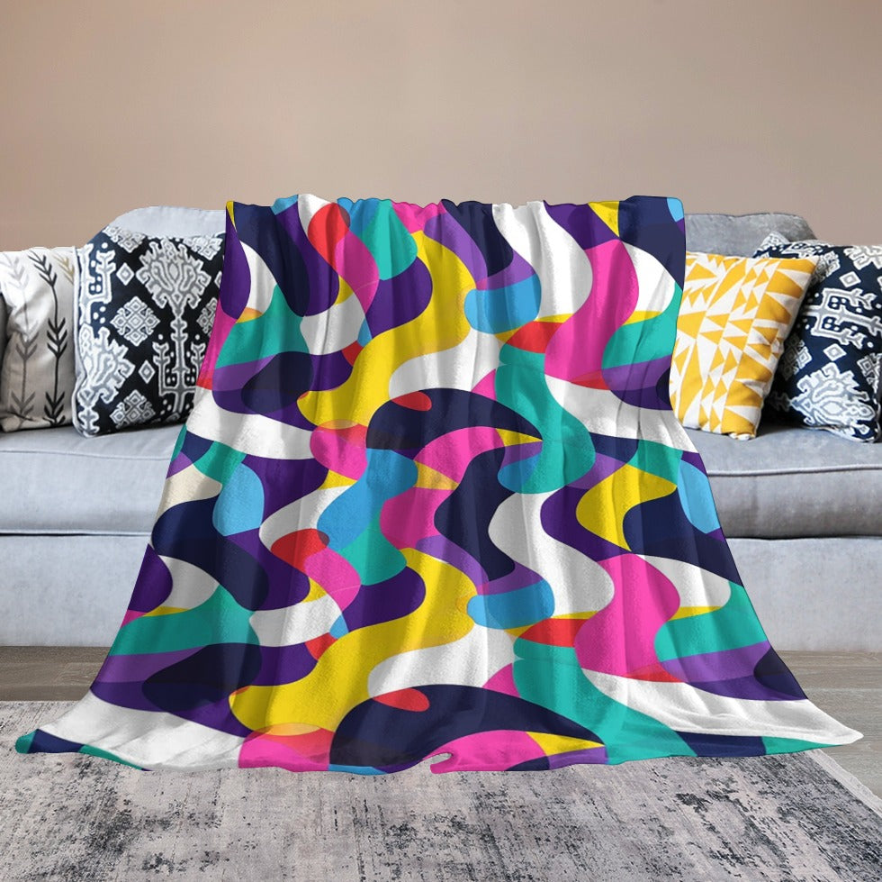 Dopamine wave Ultra-Soft Flannel Blanket Multiple Sizes