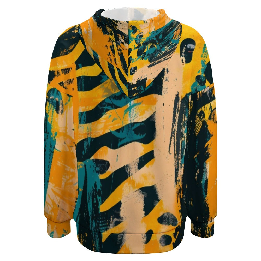 Savanna Graffiti Dropped Sleeve Hoodie