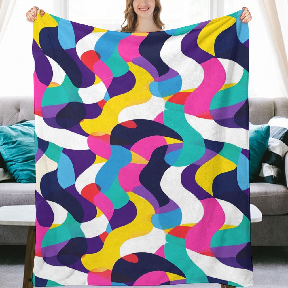 Dopamine wave Ultra-Soft Flannel Blanket Multiple Sizes