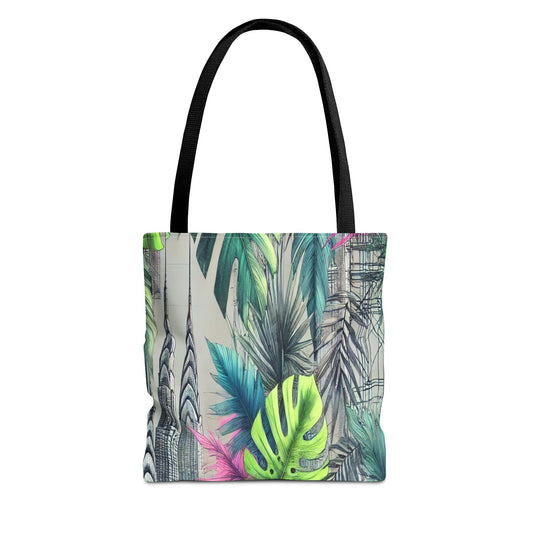 Tropical Leaf Tote Bag - Eco-Friendly Shopping Bag, Beach Bag, Floral Tote, Gift for Her, Summer Accessories