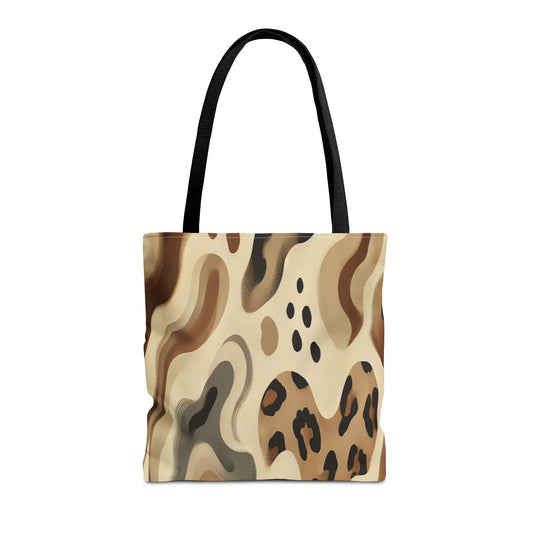 Stylish Abstract Tote Bag, Trendy Carryall, Chic Shopper, Animal Print Handbag, Ideal Gift for Fashion Lovers