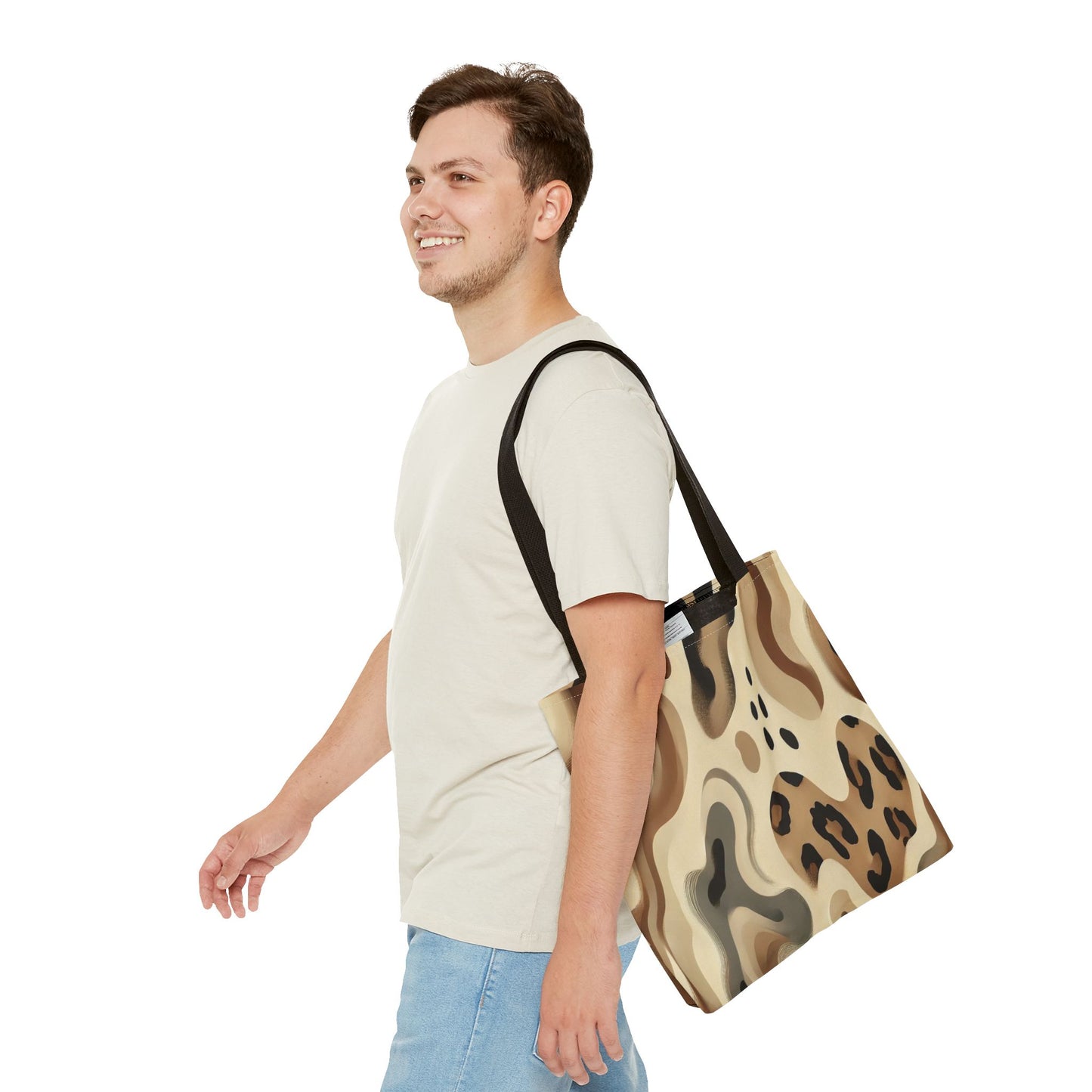 Stylish Abstract Tote Bag, Trendy Carryall, Chic Shopper, Animal Print Handbag, Ideal Gift for Fashion Lovers