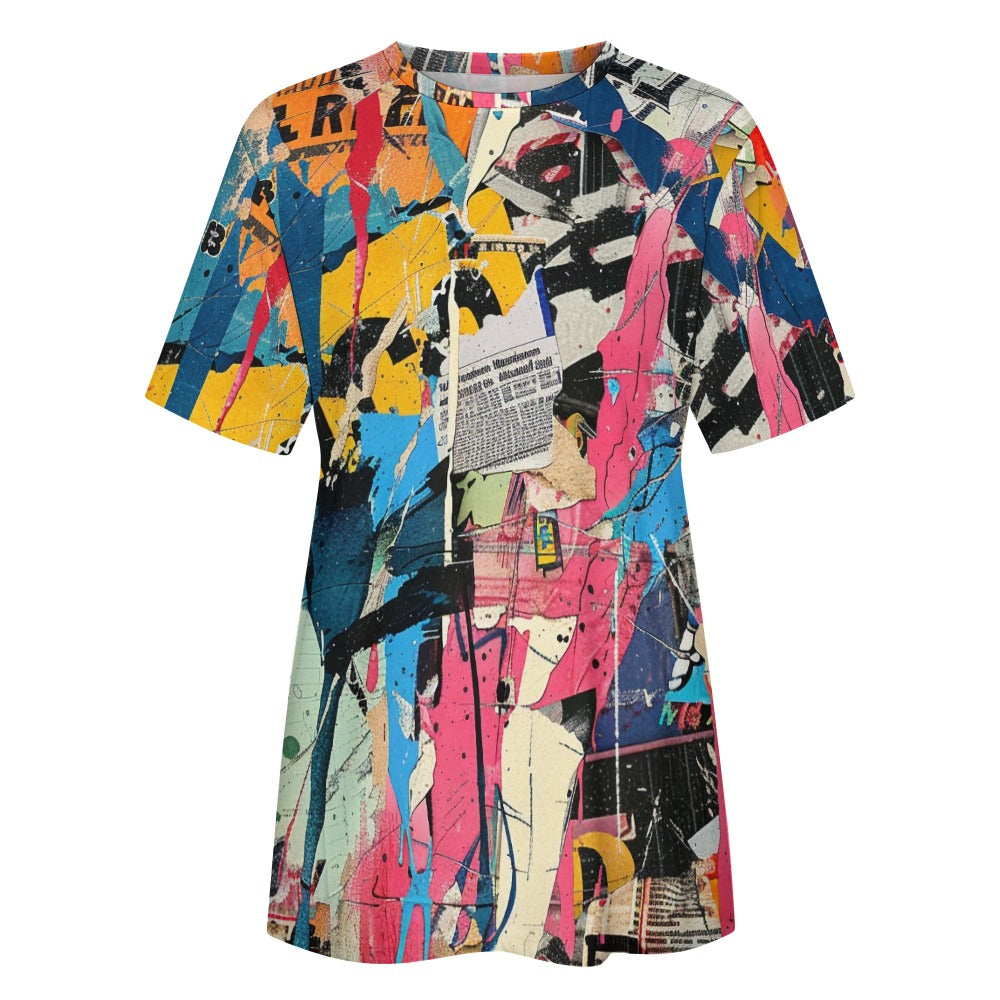 Neon Street Frenzy Women's 100% Cotton T-Shirt