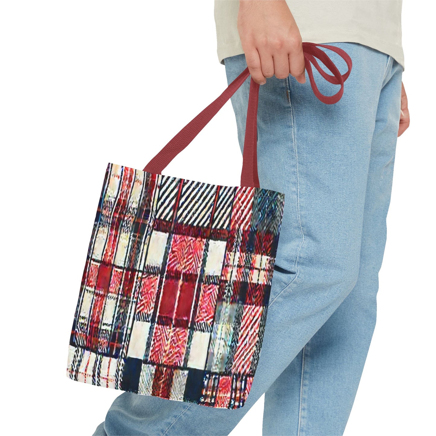 Cozy Plaid Tote Bag, Stylish Shopping Bag, Eco-Friendly Gift, Fall Accessory, Perfect for Everyday Use