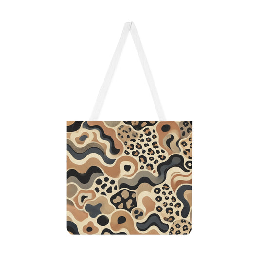 Stylish Abstract Shoulder Tote Bag, Chic Reusable Shopping Bag, Fashionable Beach Tote, Unique Gift for Her, Trendy Canvas Bag