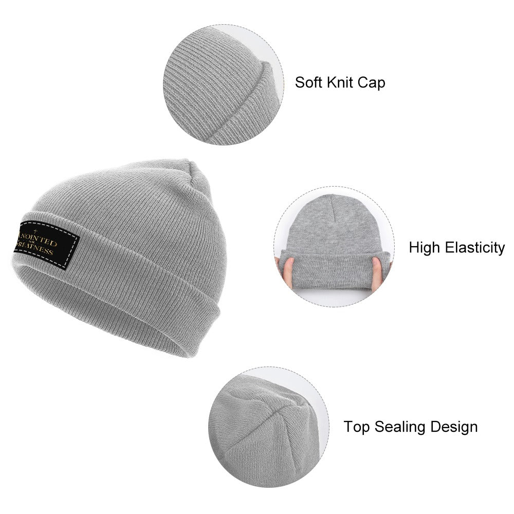Anointed for Greatness Light Grey Knitted Cap